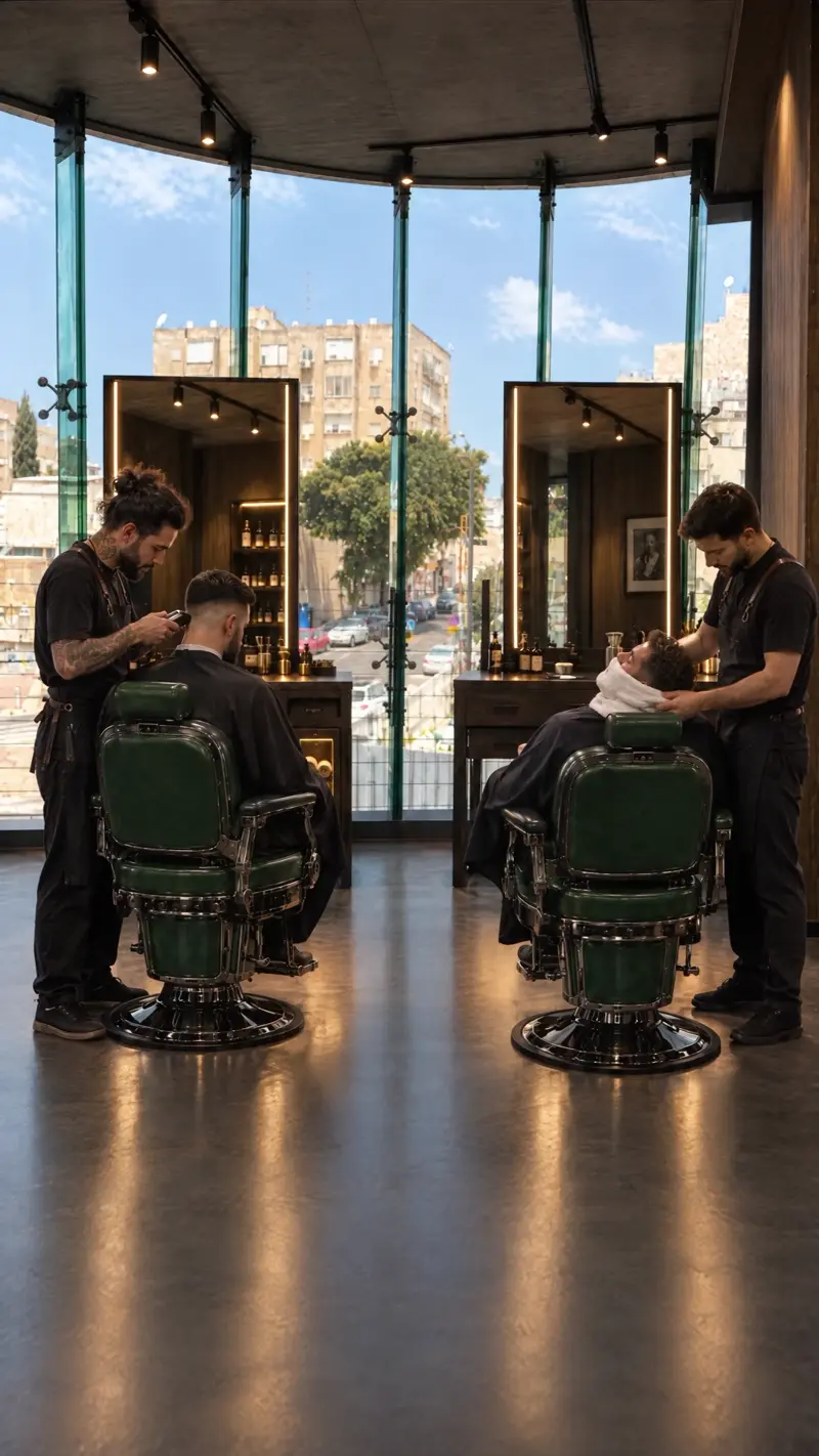 פייד על הכיסא ב-Talent Barber
