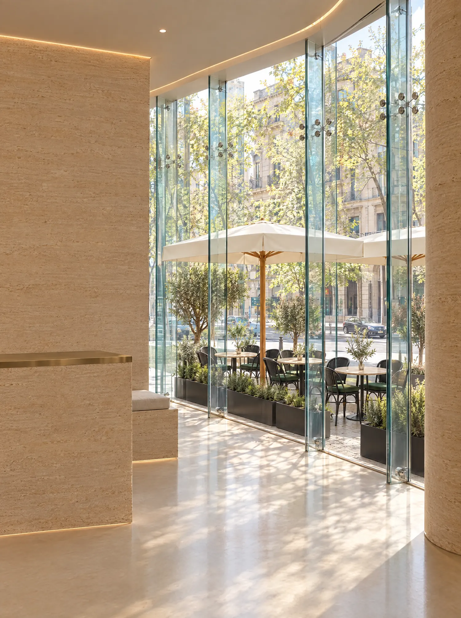 Le salon s'ouvre sur la terrasse